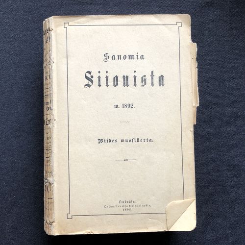 Sanomia Siionista w. 1892 (käytetty)